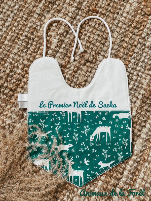 Bavoir de Noël Animaux de la Forêt