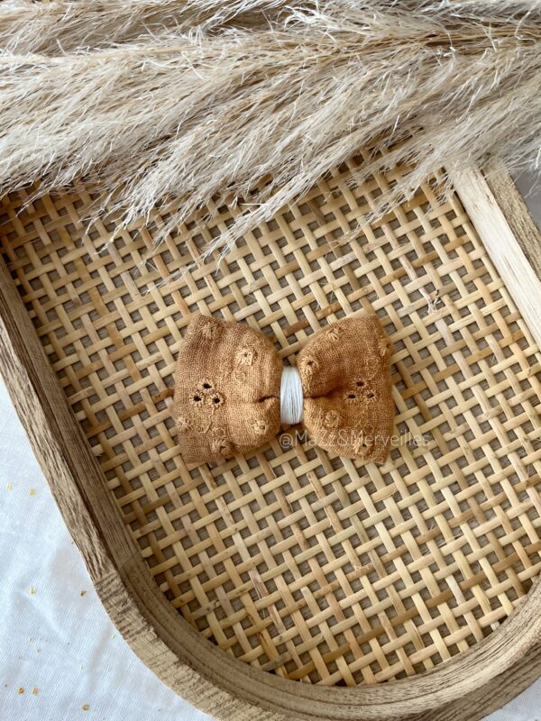Barrette Anti-Glisse Camel brodé