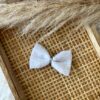 Barrette Anti-Glisse Blanc Brodé