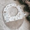 Bavoir de Noël Rond Flocons