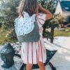 Sac à Dos Fleurs Bleues