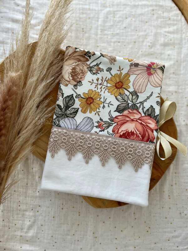 Protège Carnet Flowers Vintage